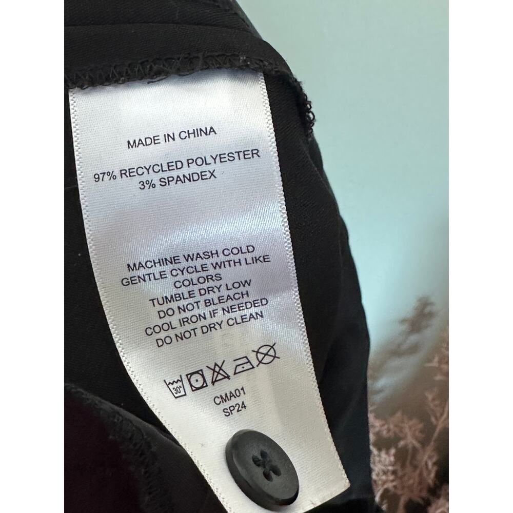 QUINCE Stretch Crepe Pant Pleated Wide Leg Black Sz 12 {II44} - Picture 5 of 6